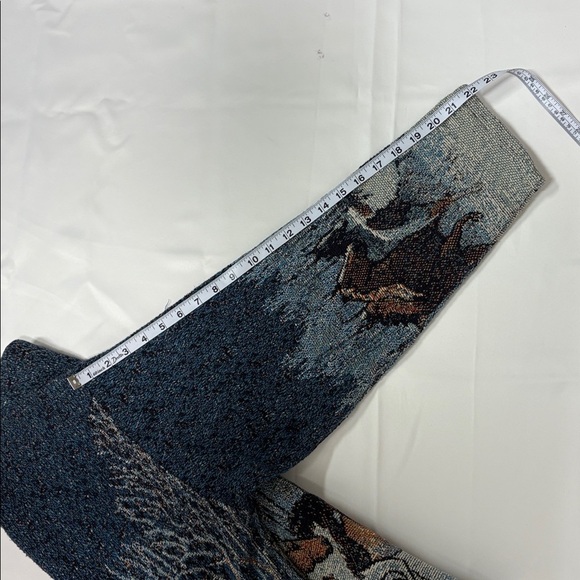 Vintage SUGAR  STREET Weavers Jacket Women’s Large Winter Snow Tapestry Blue. - Picture 13 of 13